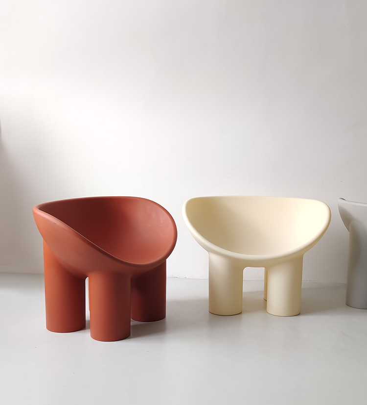 可狄 北欧网红大象腿椅子 带坐垫塑料休闲创意坐凳设计师ins民宿沙发