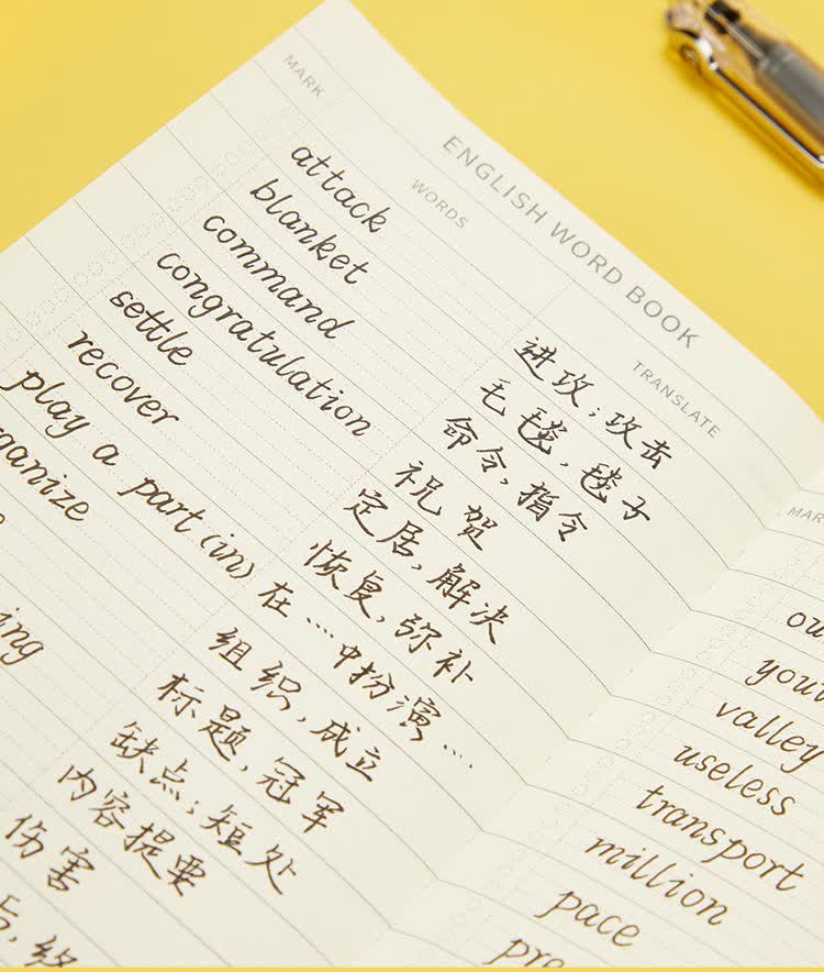 【精选品质】单词本便携背诵可爱记忆圈本随身神器手账本笔记本子小