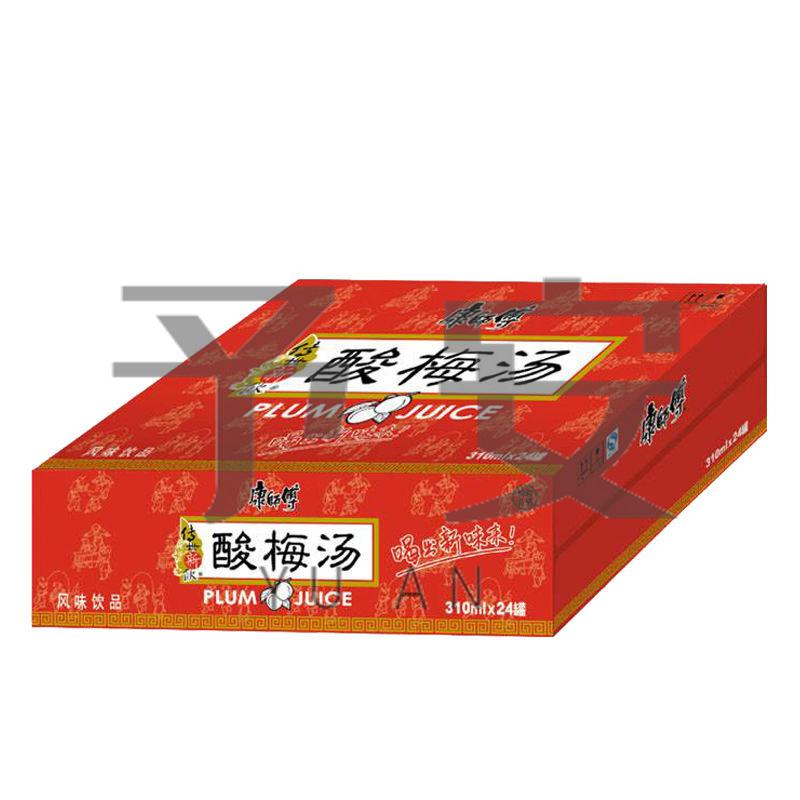 康师傅酸梅汤310ml1224罐整箱易拉罐装清饮酸梅汁清爽解腻饮料酸梅汤