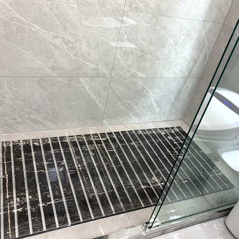 洁尔嘉石材板 浴室淋浴房地石大理石天然防滑拉槽定制人造卫生间地面