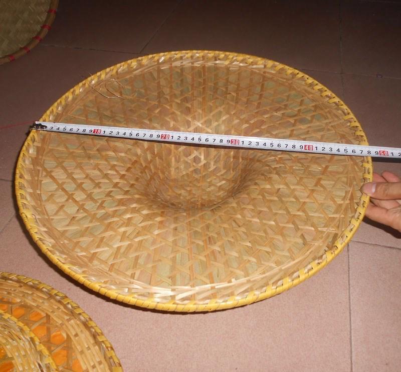 森邦名槐新品竹编凉帽斗立帽子竹编防雨竹帽遮阳帽古式斗笠舞台表演