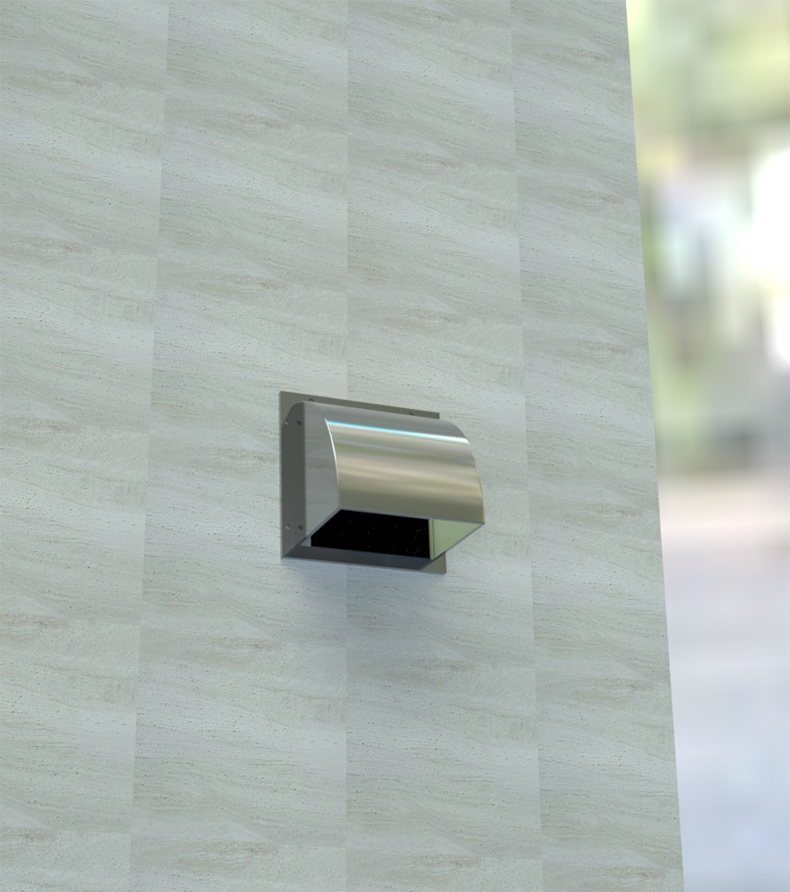 不锈钢外墙防雨罩防风罩油烟机出风排气口方形风帽方形排气罩12寸