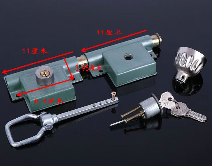 源禄熙福 204大门锁双开门双扇门锁防盗锁农村老式206大门锁齿条锁