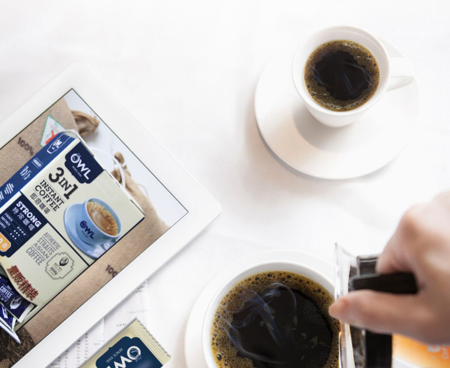 马来西亚进口新加坡owl猫头鹰咖啡粉速溶咖啡特浓三合一100条装特浓