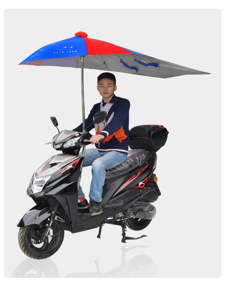 男士摩托车遮阳伞摩托车伞遮阳雨伞蓬男女通用超大加厚折叠雨棚电瓶