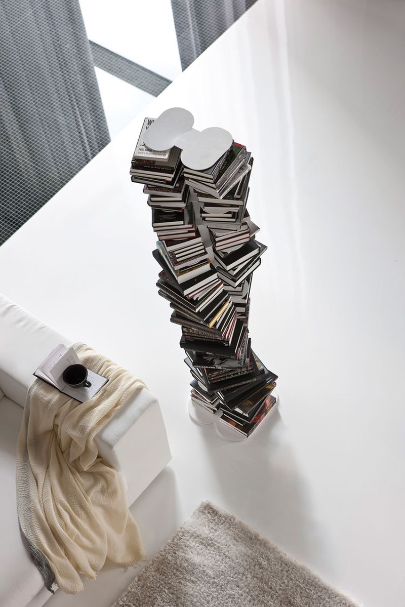 班奇盾旋转书架书架落地创意北欧简约个性dna螺旋客厅置物架旋转