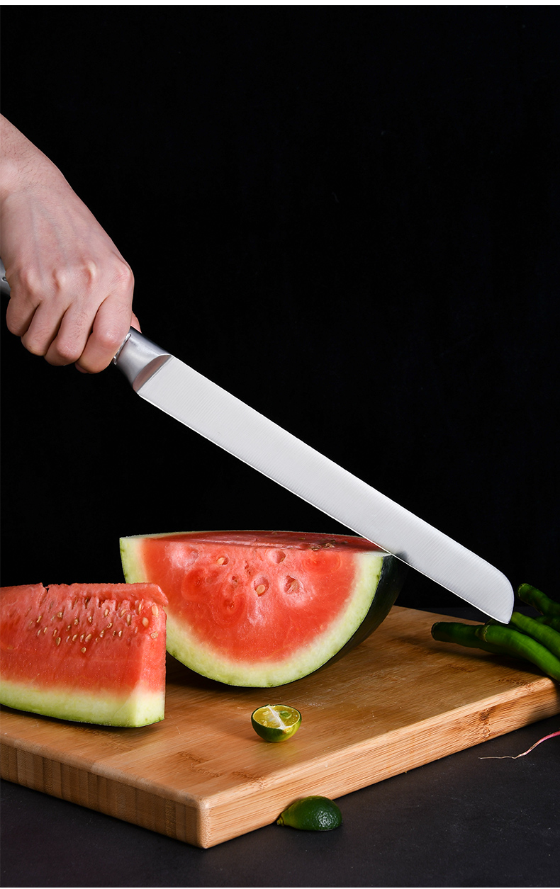 不锈钢西瓜大号瓜果多用面包厨房家用削切果皮 水果 切西瓜哈密瓜 银