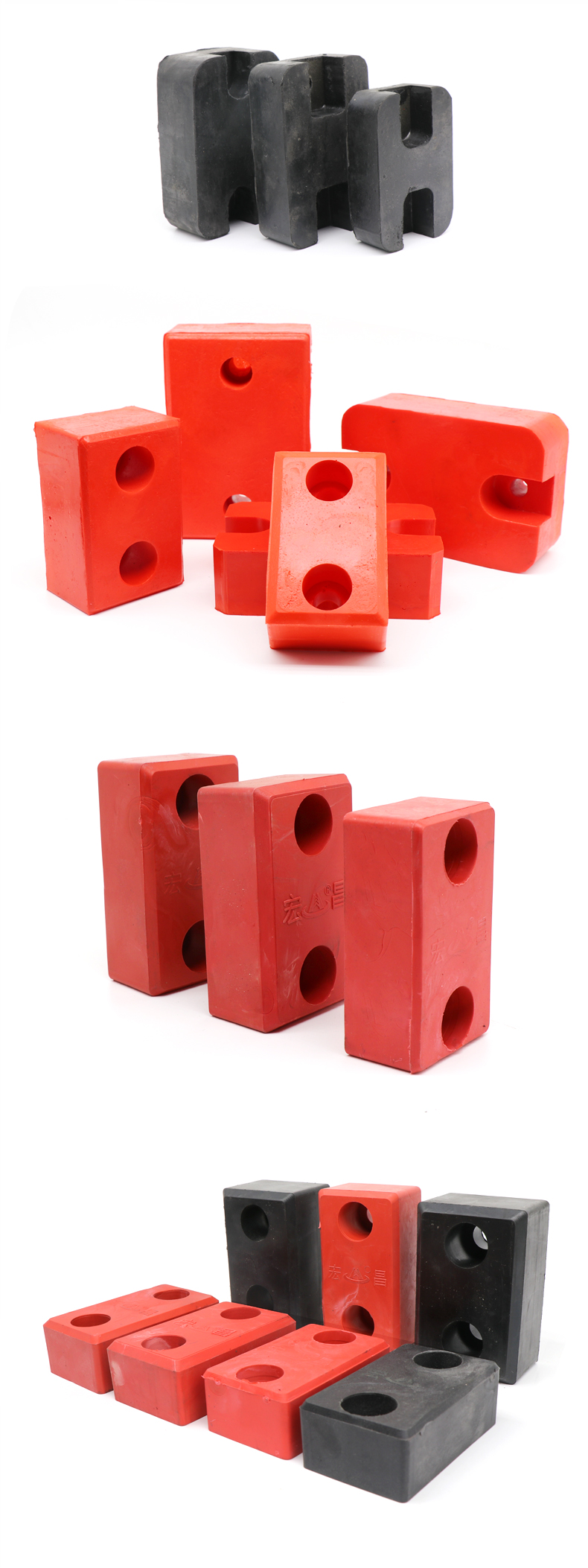 狗尾草ld单梁起重机行车橡胶防撞缓冲块防碰块聚氨酯缓冲器块橡胶方块