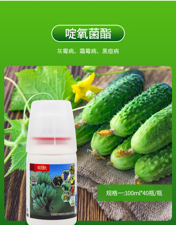 杜邦阿砣啶氧菌酯22.5%灰霉病霜霉病黑痘病叶斑病农药剂100ml 100ml