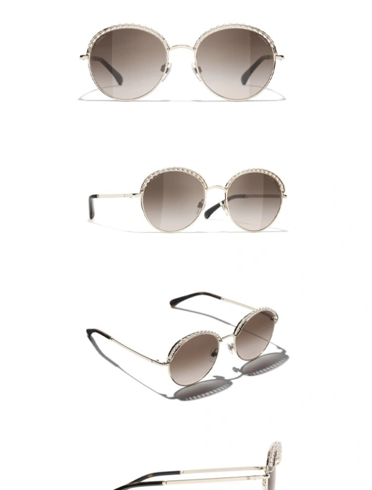 chanel香奈儿太阳镜墨镜女款全框时尚蝶形珍珠时尚眼镜ch4247hc395