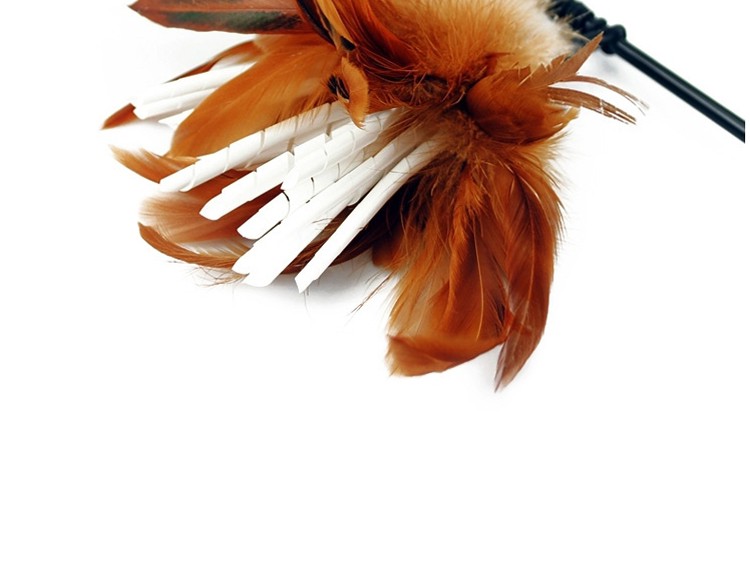 波奇网猫咪玩具逗猫棒田田猫幼猫羽毛逗猫棒宠物用品多款可选超长2合1