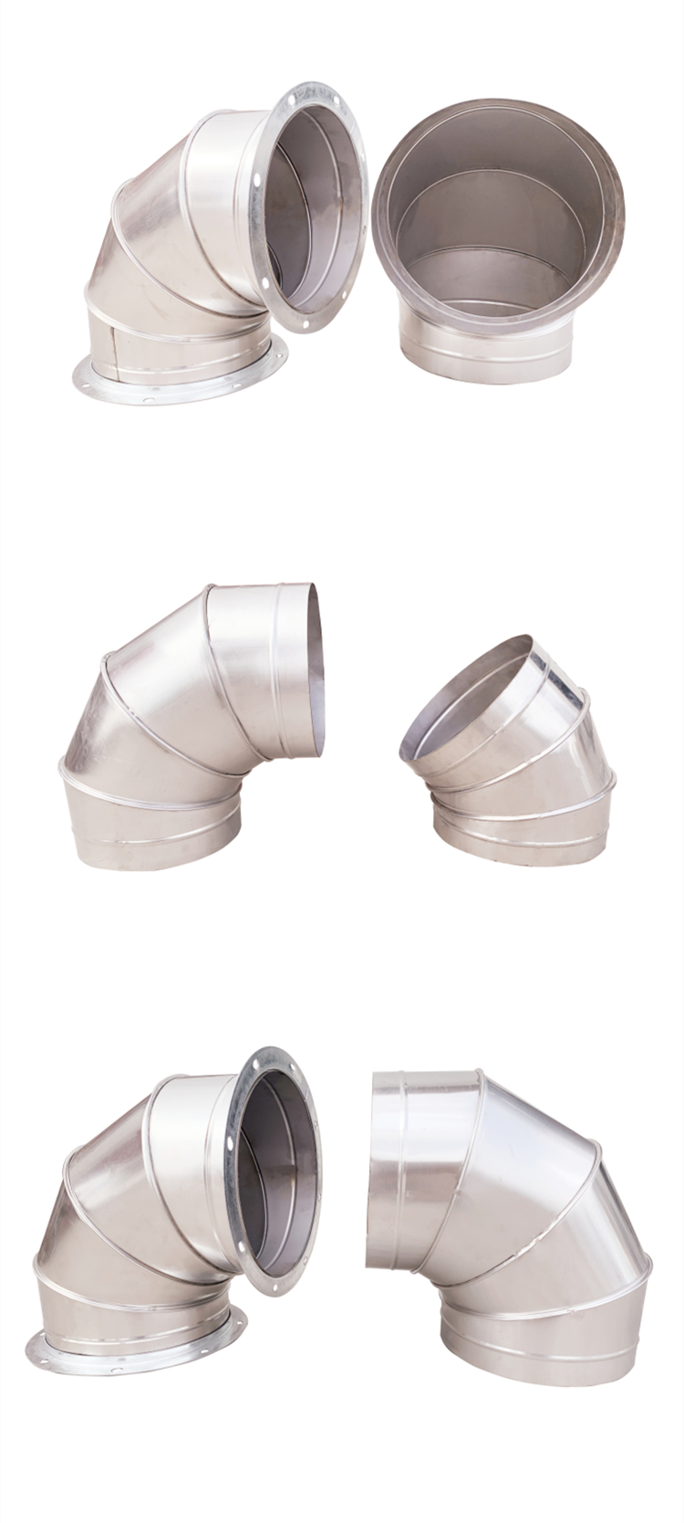 304不锈钢90度弯头 螺旋风管弯头烟囱排烟管道弯头镀锌白铁皮弯头 90
