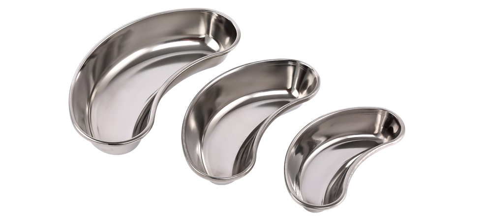 礼达康医用托盘304不锈钢弯盘不锈钢腰子盘不锈钢托盘弯盘腰盘医用