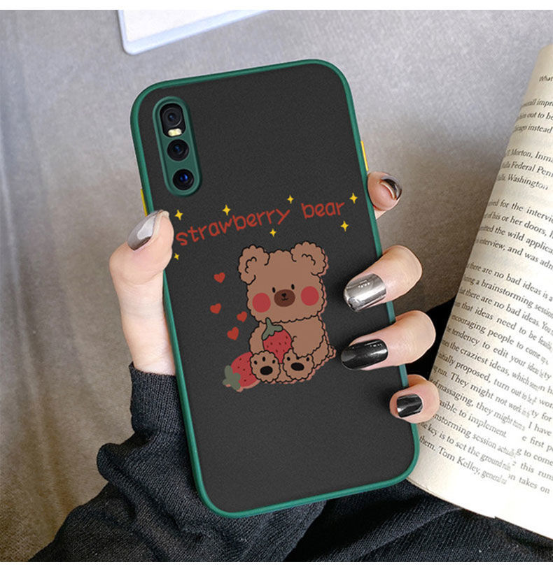 矜遇vivox27手机壳x23幻彩版x21前后指纹女新款全包防摔硅胶日韩可爱