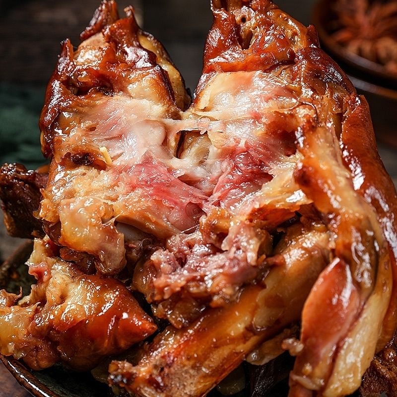 流亭猪蹄青岛特产酱猪蹄带蹄筋真空袋500g熟食酱猪蹄 流亭猪蹄505克