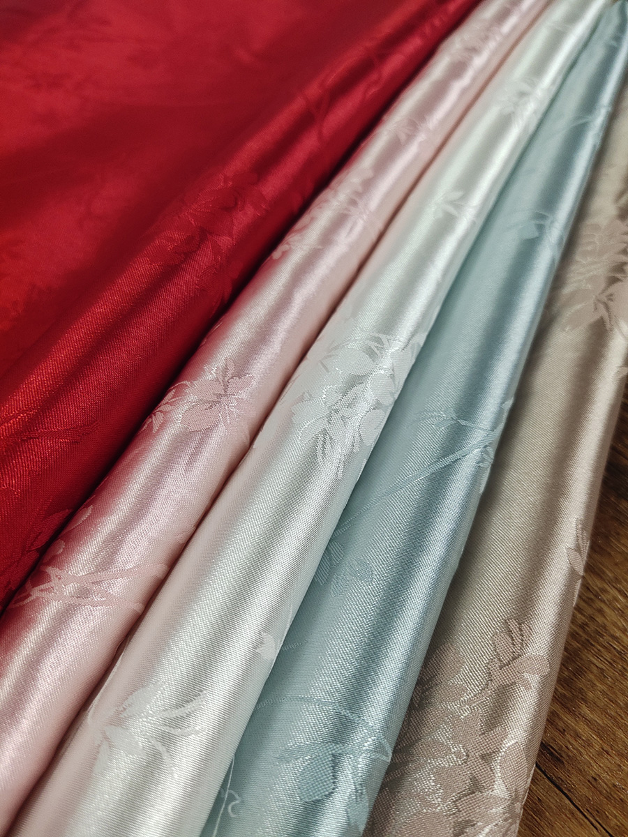 旗袍面料古风旗袍布料民族汉服提花diy绸缎丝缎仿真丝马面裙襦裙面料