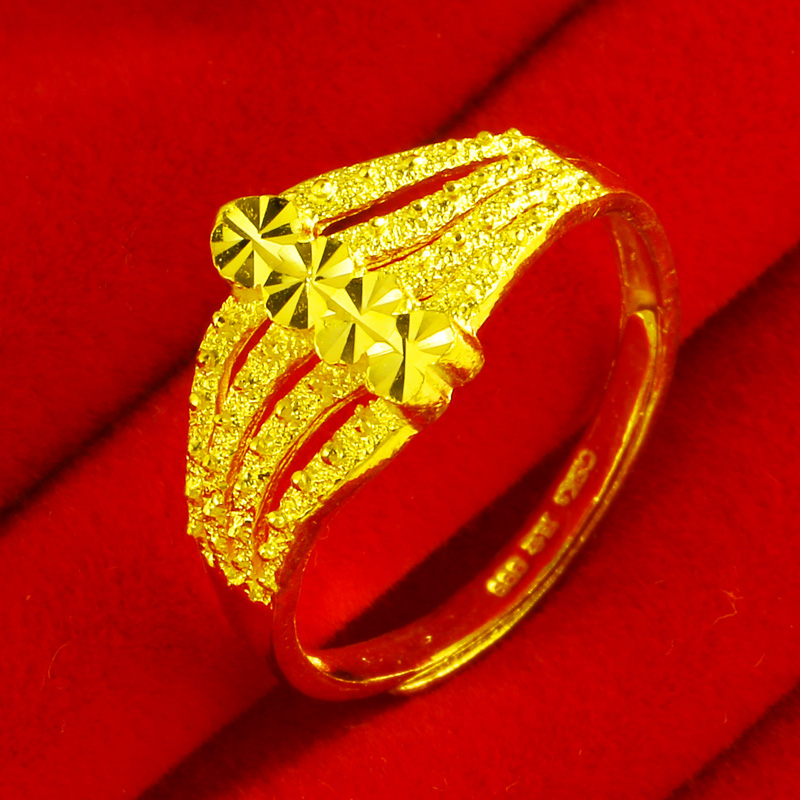 老凤凰黄金戒指9999足金女士男士真金饰品素面结婚首饰年轻人送妈妈女