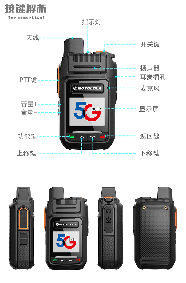 摩托罗拉4g全国对讲机插卡小型5g公网手持户外对机讲5公里5g一直经典