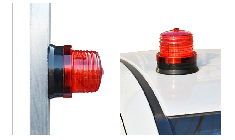 太阳能led警示灯报警灯施工警告灯磁吸爆闪灯交通路障警示灯声光报警