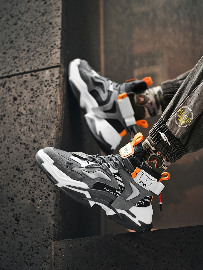 aj男鞋秋季莆田篮球运动潮鞋空军一号回到未来鞋韩版潮流高帮鞋男黑