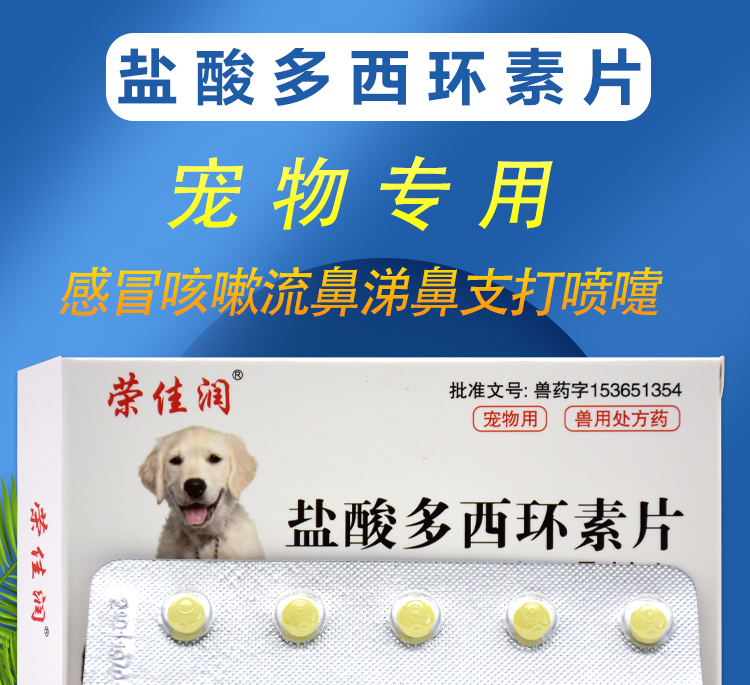 盐酸多西环素片猫鼻支感冒狗狗咳嗽药猫支鼻治疗药犬窝咳猫鼻吱药