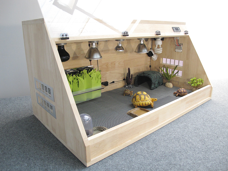 可开票陆龟饲养箱蜥蜴蛇爬虫实木智能保温箱恒温箱橡木温控爬箱