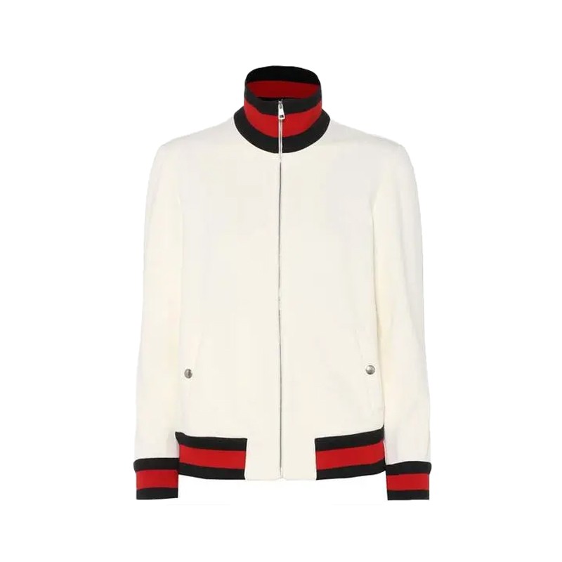 精品gucci古驰女士夹克棒球服现货白色xxs