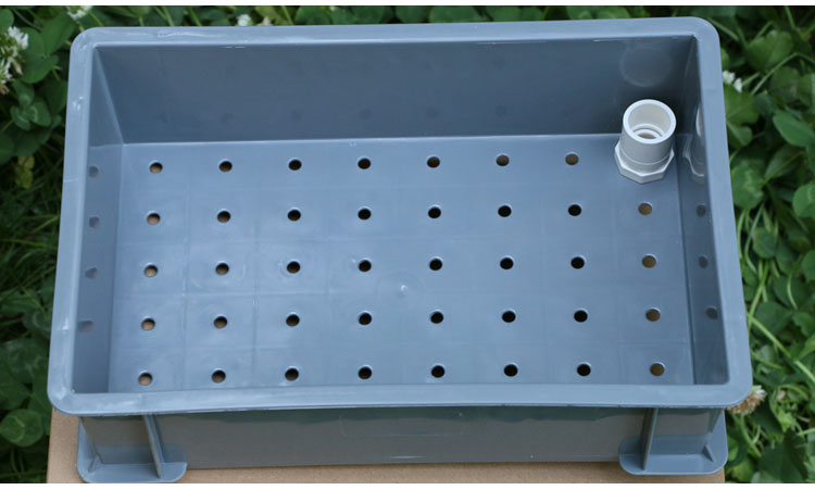 周转箱中间层自制过滤盒上滤带溢流管滴流箱干湿分离diy底部打眼6号