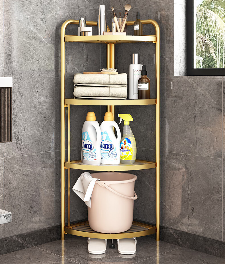 免安装物品摆放架搁物架置物架卫生间折叠免安装置物架浴室厕所洗手间