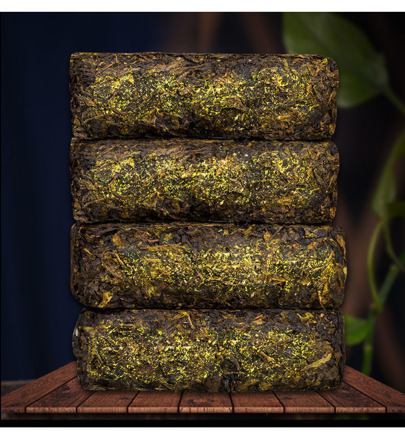 正宗安化黑茶陈年金花茯砖茶2斤收藏款高品质黑茶 安化黑茶1000g