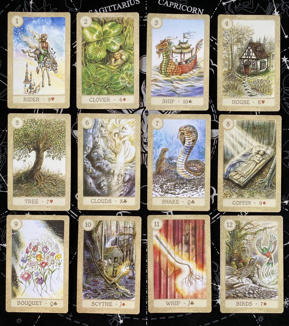 小精灵童话神秘玫瑰之约蓝鸟利诺曼青色符文冥想雷诺曼卡牌 玫瑰之约