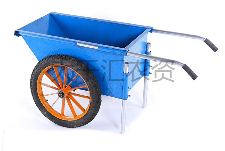 凯悦畜牧加厚手推劳动建筑工地用两轮手推车水泥周转运输人力带斗车