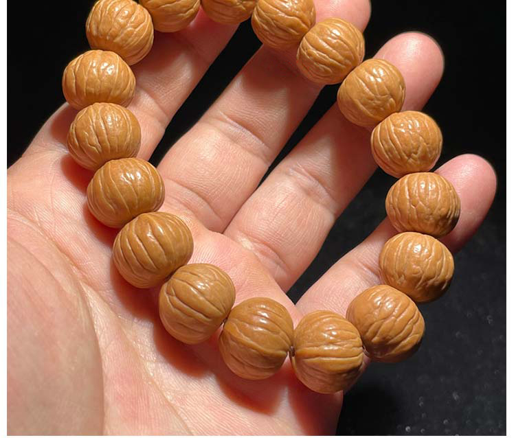 南瓜猴头手串精品土豪原籽核桃南瓜桩金丝小猴头野生文玩猴头核桃浅彤