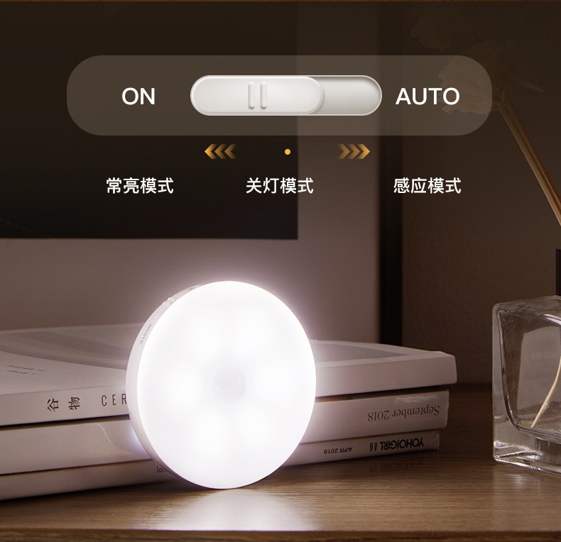小米(mi)米家通用小夜灯人体感应智能灯小充电式家用过道走廊起夜无线
