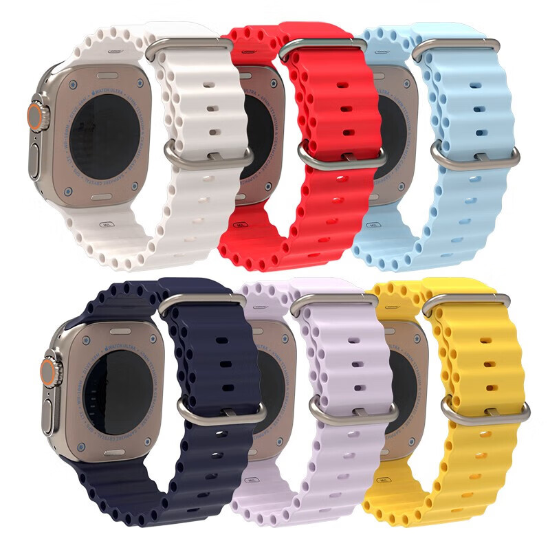 简苏适用苹果手表表带iwatch8新款applewatch765代海洋系列表带液态