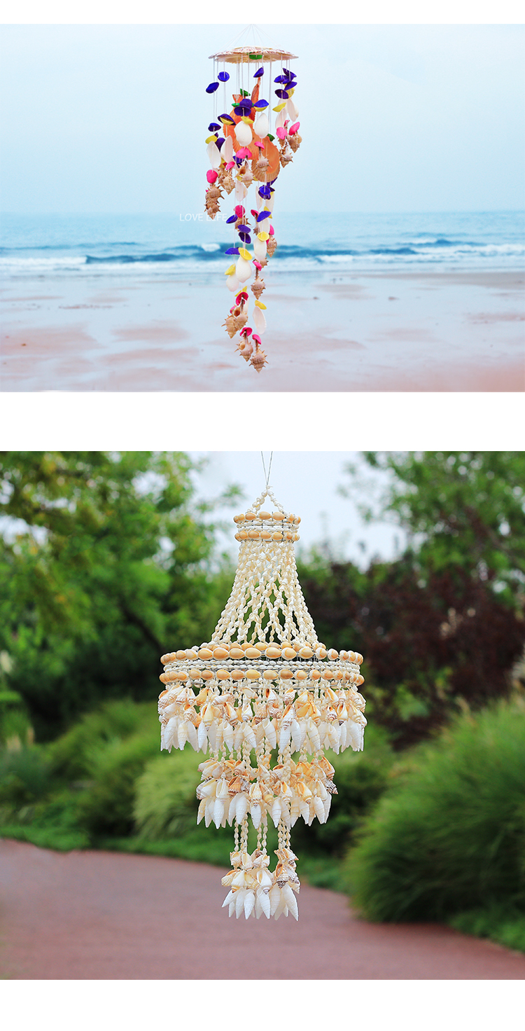 听海声天然海螺贝壳风铃挂饰大号田园客厅装饰卧室阳台女生日礼物3号