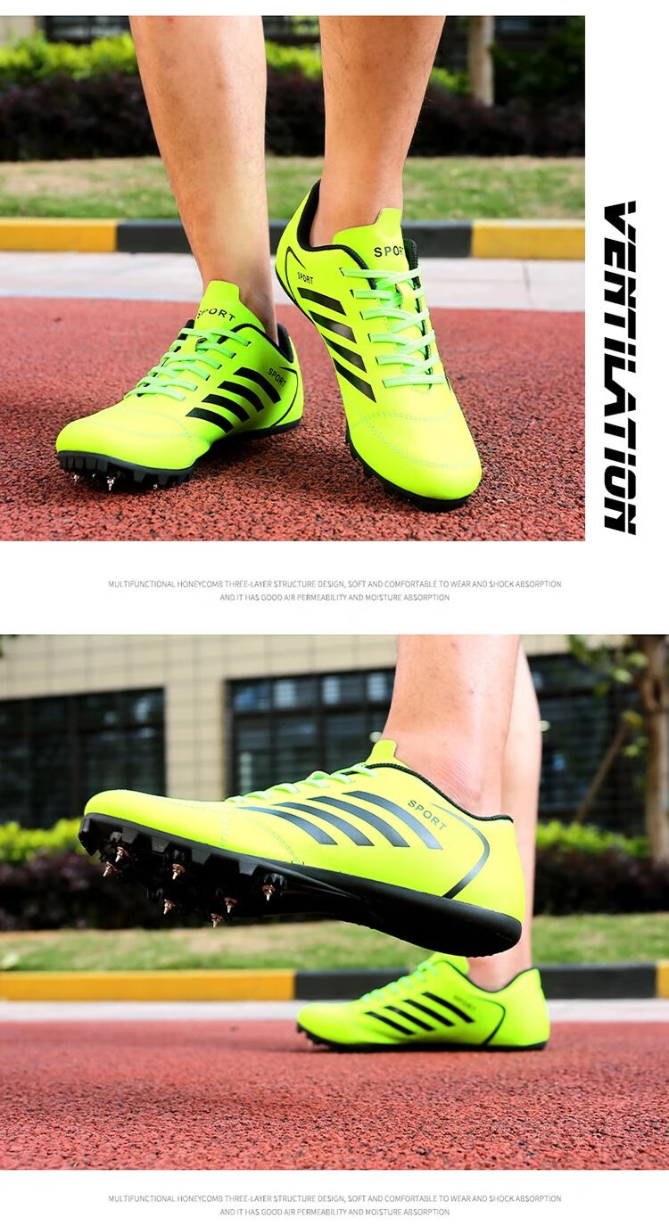 小蝉翼钉鞋半掌小学生运动会短跑比赛男女中考跑步专用钉子鞋 黑色 42