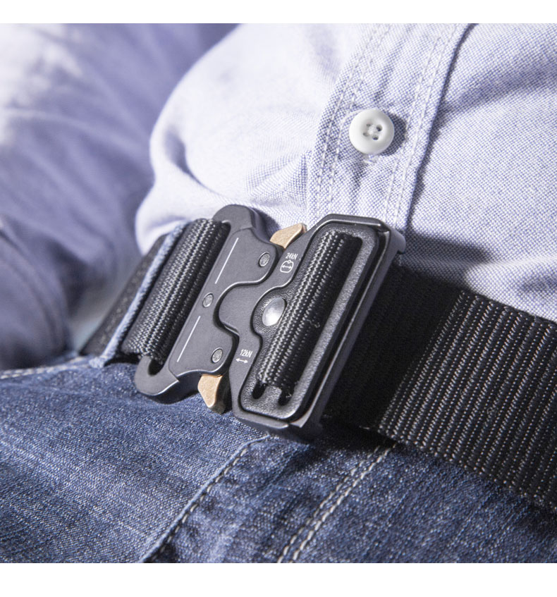 特战腰带警腰带眼镜蛇战术腰带男士编织裤带工装户外自动卡扣保安帆布