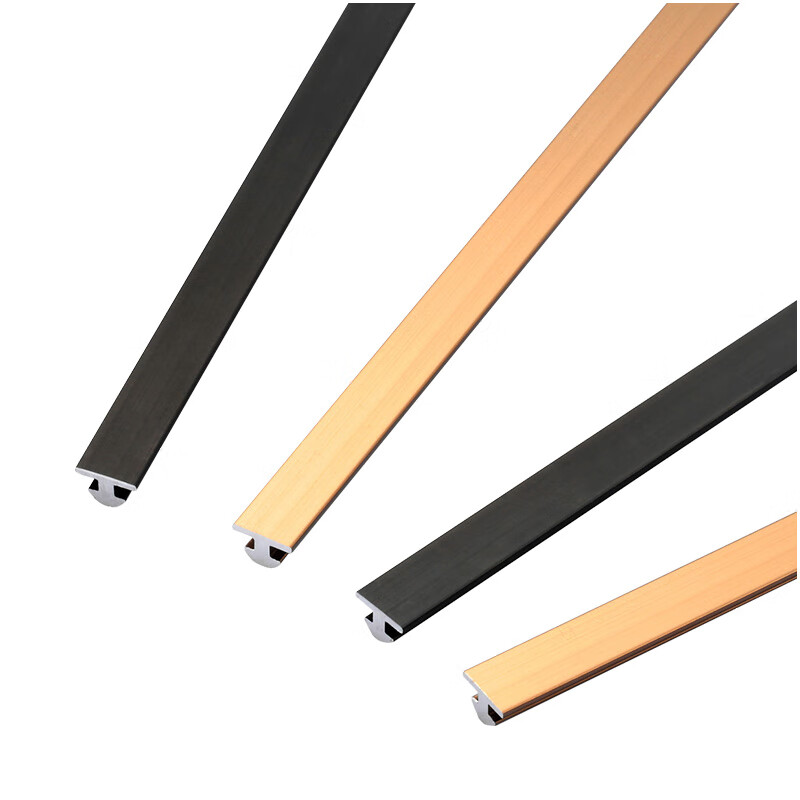 t型条收边木门压条地板包边封边铝合金属条木饰面收口压条t条 典雅