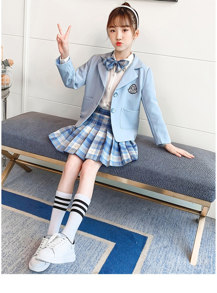 女童jk格裙日系可爱秋季儿童小学生14岁女孩学院风套装10岁11岁西装