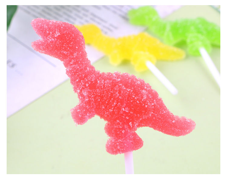 10063342211915商品名称:晨臻 趣味可爱维c恐龙棒棒糖 水果味果胶软糖