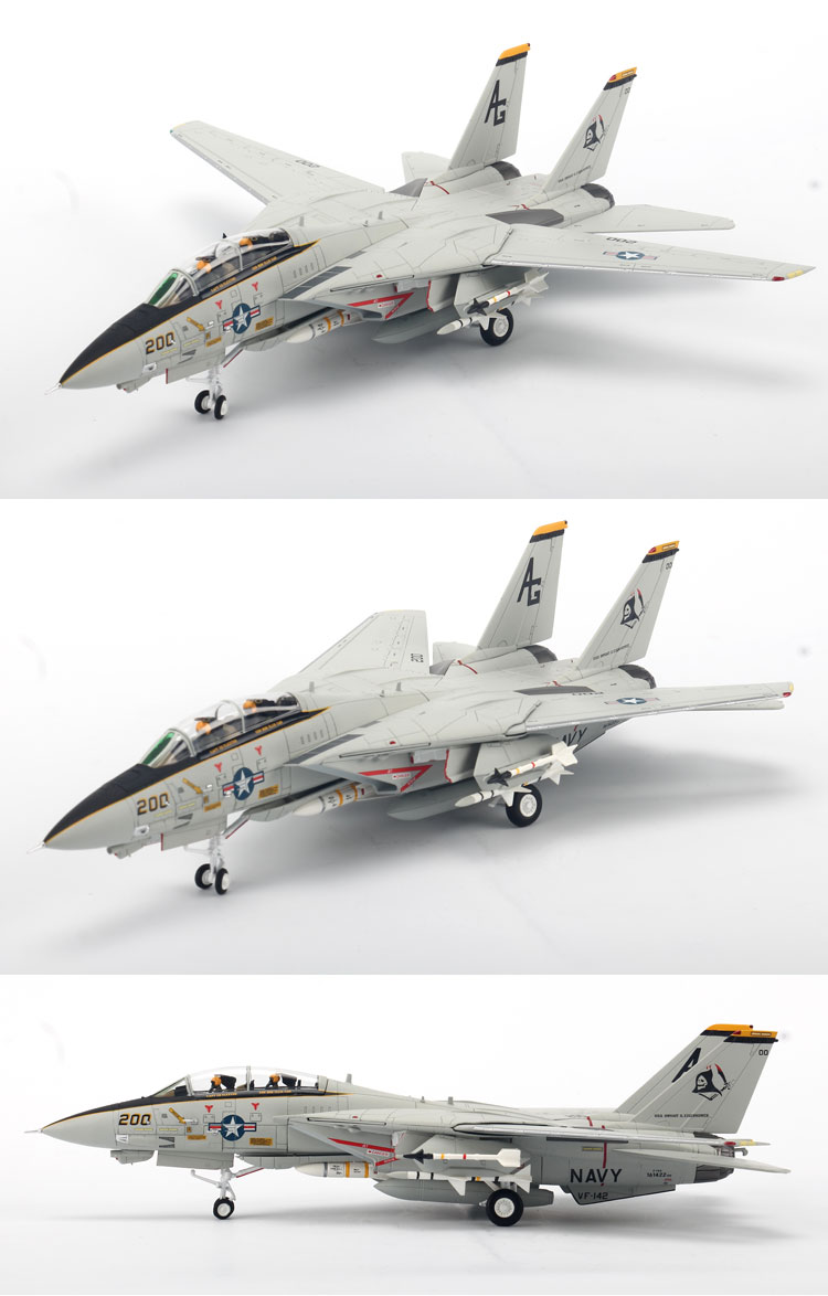 f14雄猫 172 f14a 雄猫海军幽灵骑士vf-142合金战机合金模型摆件 f-14