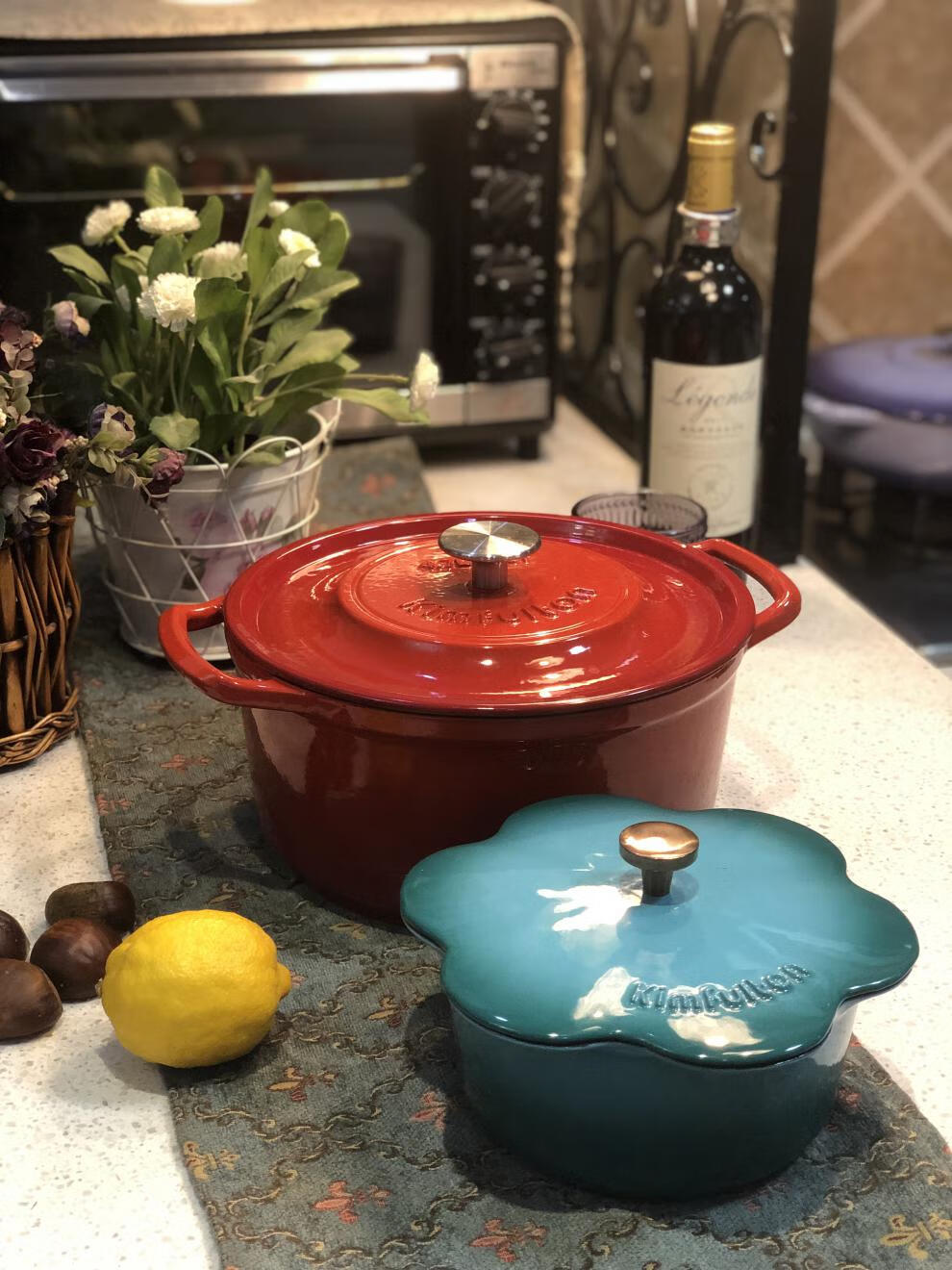 德国kimfulton金孚顿珐琅铸铁锅cm经典圆形炖锅汤锅焖烧泰金祥黄凸盖