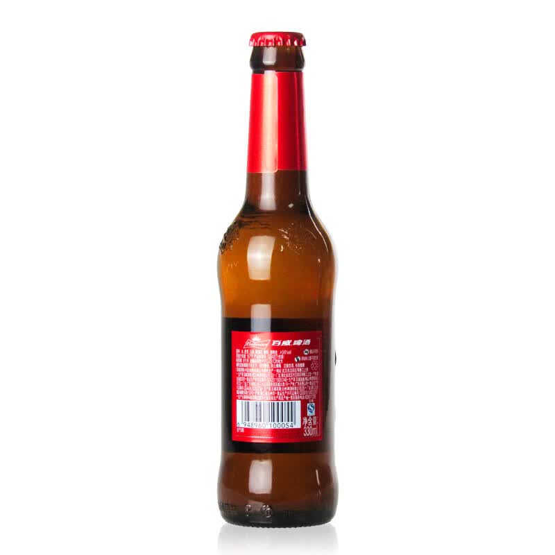 budweiser/百威 百威瓶装啤酒 美式拉格 经典醇正330ml*24瓶 整箱