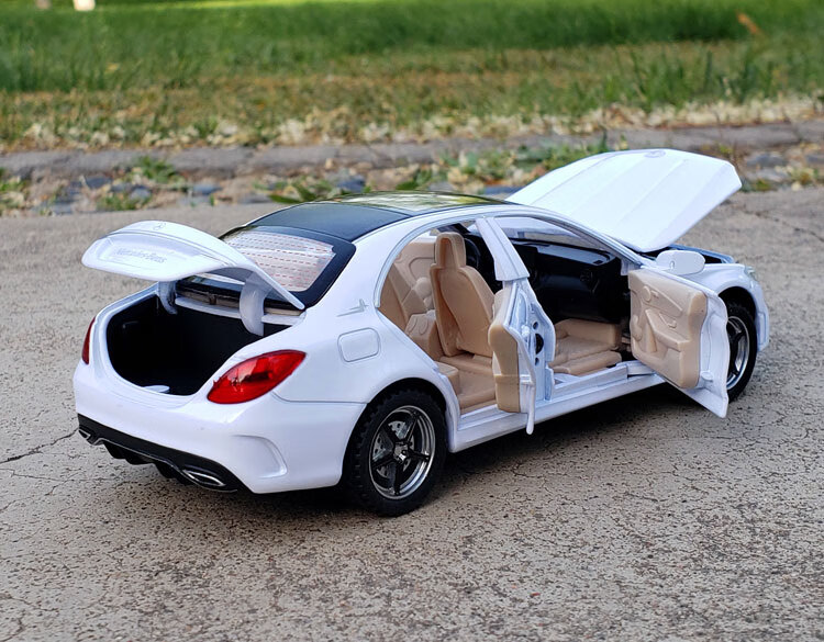 奔驰c200模型132c级260l合金车模轿车金属车模型摆件声光开门玩具车