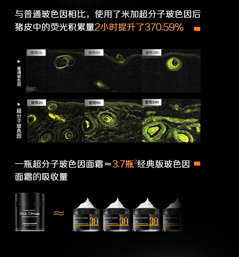 米加【直播专享1】30%超分子玻色因面霜抗皱改善细纹保湿修护紧致肌肤 黑面霜91g+B5精华30ml