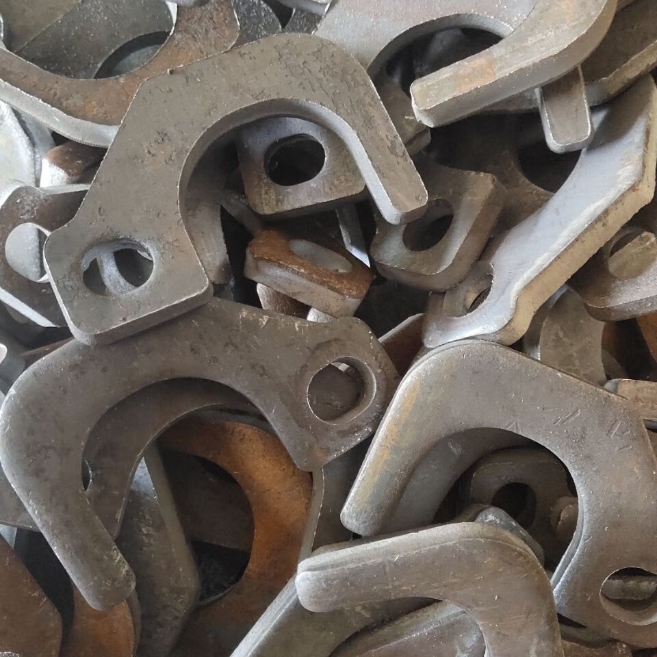 建筑工地木工新型卡管器钢管卡子螺杆拉紧器钢管固定钢板钩子 10个