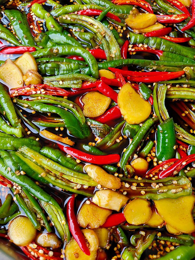 江西特产腌制青红辣椒农家自制酸辣爽口下饭香辣泡咸菜酱辣椒腌辣椒