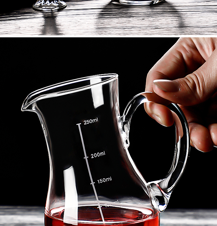 晶诺雅家用饭店用白酒分酒器套装100毫升量酒器小号玻璃洋酒红酒分