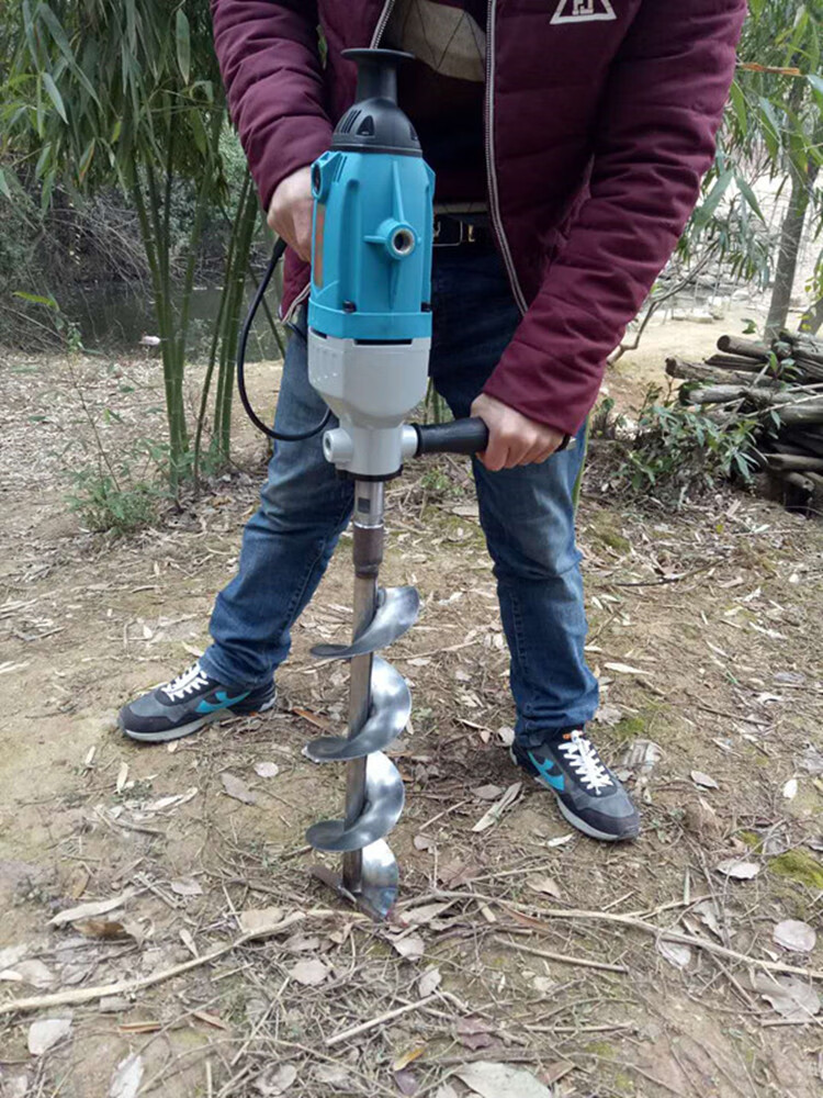 大功率电动地钻机挖坑机打孔机大棚果树施肥葡萄猕猴桃钻洞种植机机器